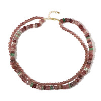 Collier en argent et Quartz Fraise