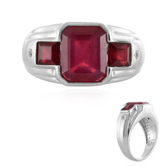 Bague en argent et Rubis de Madagascar
