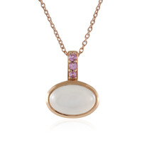 Collier en argent et Pierre de Lune blanche (KM by Juwelo)