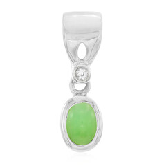 Pendentif en argent et Chrysoprase impériale