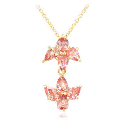 Collier en or et Saphir Padparadscha non chauffé (AMAYANI)