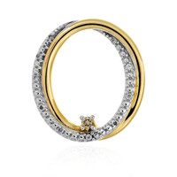 Pendentif en argent et Diamant champagne I2