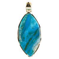 Pendentif en argent et Opale bleue d'Atacama