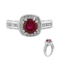 Bague en argent et Rubis de Madagascar