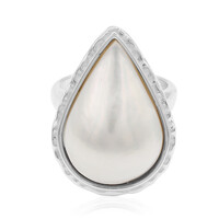 Bague en argent et Perle de Mabé (TPC)