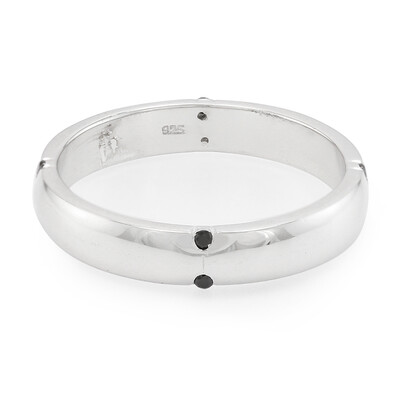 Bague en argent et Spinelle noir