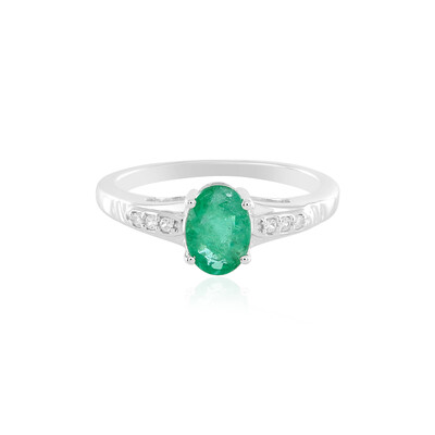 Bague en argent et Emeraude de Zambie
