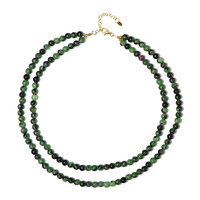 Collier en argent et Rubis Zoïsite