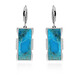 Boucles d'oreilles en argent et Turquoise bleue de Mohavie (Faszination Türkis)