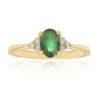 Bague en or et Emeraude de Zambie AAA