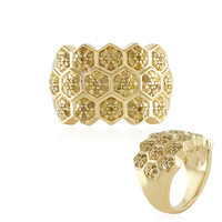 Bague en argent et Diamant jaune I3