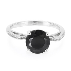 Bague en argent et Spinelle noir