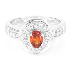 Bague en argent et Grenat Hessonite