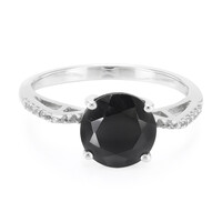 Bague en argent et Spinelle noir