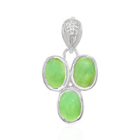Pendentif en argent et Chrysoprase impériale