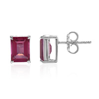 Boucles d'oreilles en argent et Topaze rose