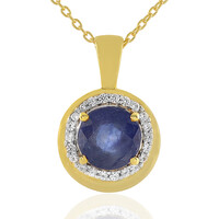 Collier en argent et Saphir bleu de Madagascar