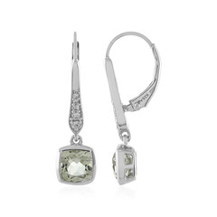 Boucles d'oreilles en argent et Améthyste verte