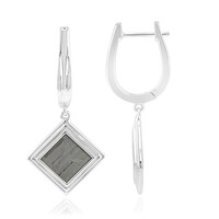 Boucles d'oreilles en argent et Météorite d'Alétaï