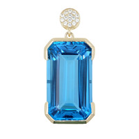 Pendentif en or et Topaze de Marambaia