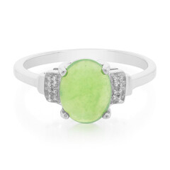 Bague en argent et Chrysoprase impériale