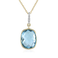 Collier en or et Topaze bleu Suisse