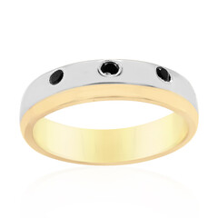 Bague pour homme en argent et Spinelle noir
