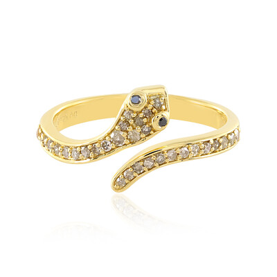 Bague en argent et Diamant Champagne PK