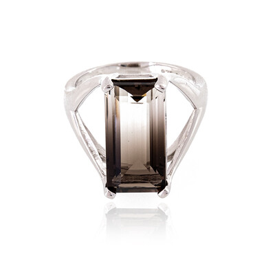 Bague en argent et Quartz multicolore