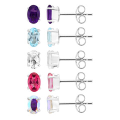 Boucles d'oreilles en argent et Améthyste du Maroc