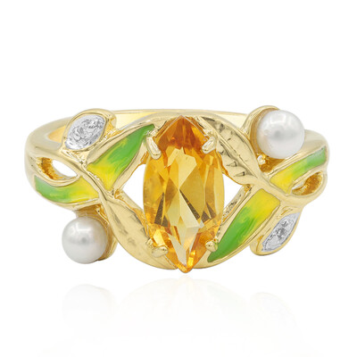 Bague en argent et Citrine