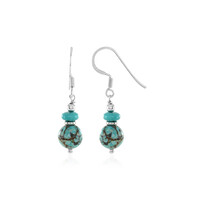 Boucles d'oreilles en argent et Turquoise