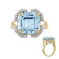 Bague en or et Topaze bleu ciel (Adela Gold)