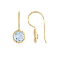 Boucles d'oreilles en argent et Topaze bleu ciel