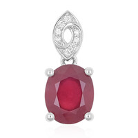 Pendentif en platine et Rubis de Madagascar