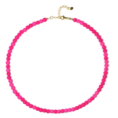 Collier en argent et Lave rose