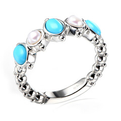 Bague en argent et Turquoise Sleeping Beauty (Dallas Prince Designs)