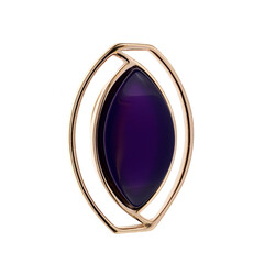 Pendentif en argent et Agate violette 