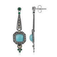 Boucles d'oreilles en argent et Amazonite (Annette classic)