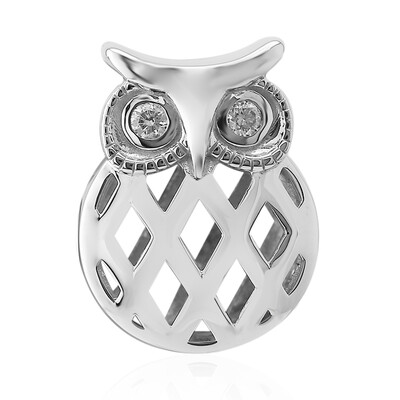 Charm en argent et Diamant SI1 (G) (Annette)