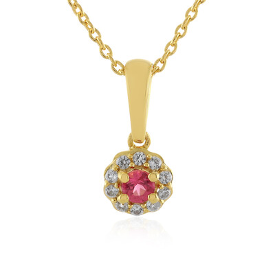 Collier en argent et Spinelle rose