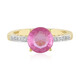 Bague en argent et Saphir rose de Madagascar