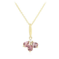 Collier en or et Saphir Padparadscha non chauffé
