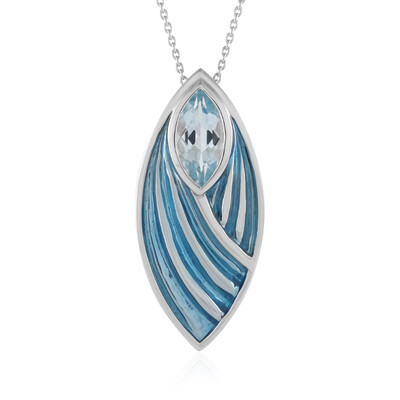 Collier en argent et Topaze bleu ciel (Adela Silber)