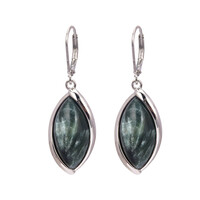 Boucles d'oreilles en argent et Séraphinite