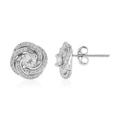 Boucles d'oreilles en argent et Topaze blanche
