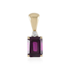 Pendentif en or et Grenat magenta