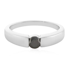 Bague en argent et Diamant noir