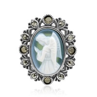 Pendentif en argent et Agate verte