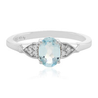 Bague en argent et Topaze bleu ciel